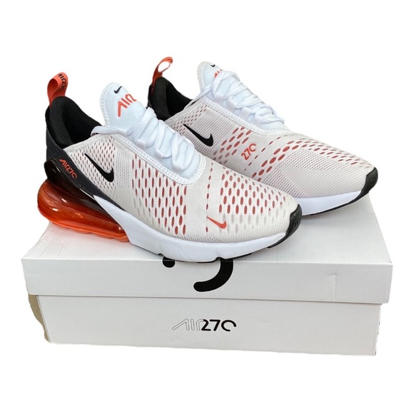 Nike Shoes - New Nike Women’s Air Max 270 Low Top Mesh White Mantra Orange